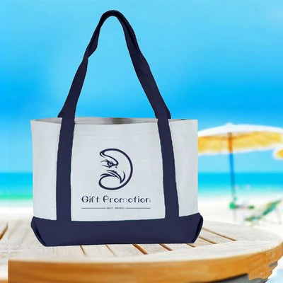 12 oz. Cotton Canvas Tote Bags W/Front Pocket